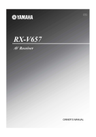 Yamaha RXV-657 - Owners Manual 